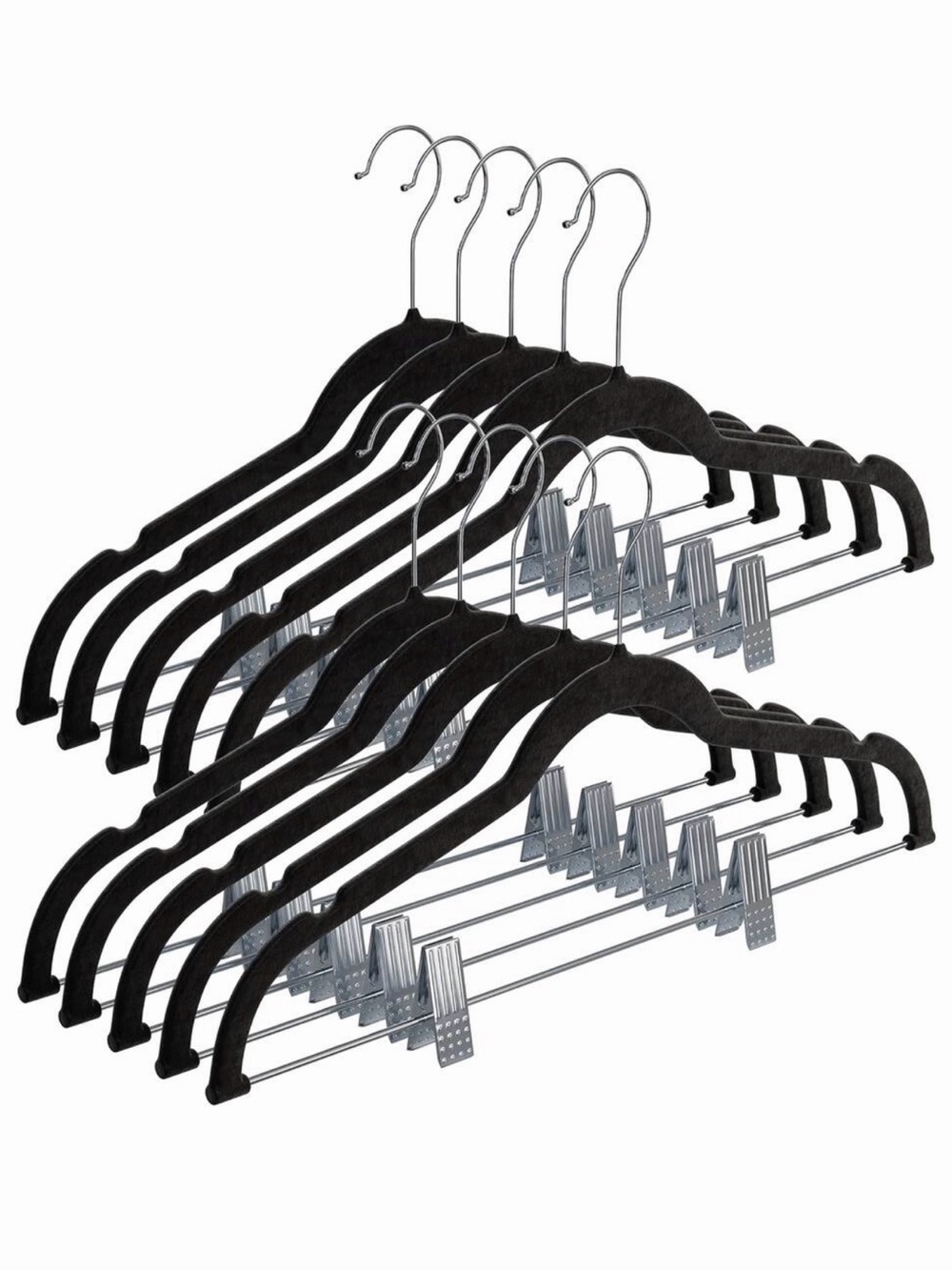 Black Velvet Suit/Pant Hangers Without Clips/With Clips. 10 for $15/10 for $20
